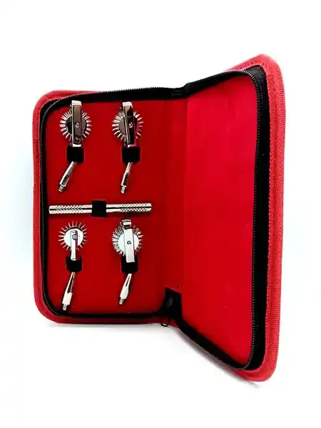 Black Label Combo Pinwheel Kit Edelstahl-Nervenrad-Set im Etui
