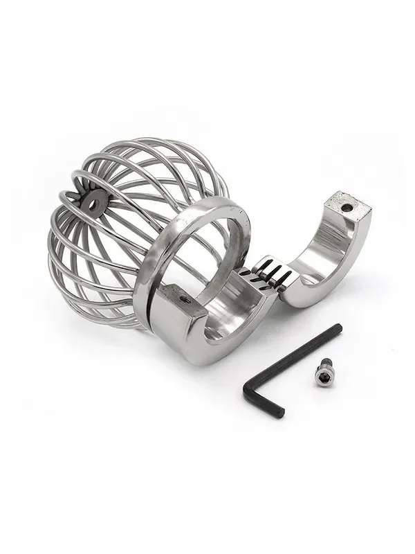 Black Label Extreme Ballstretcher Cage Edelstahl-Hodenkäfig, silber