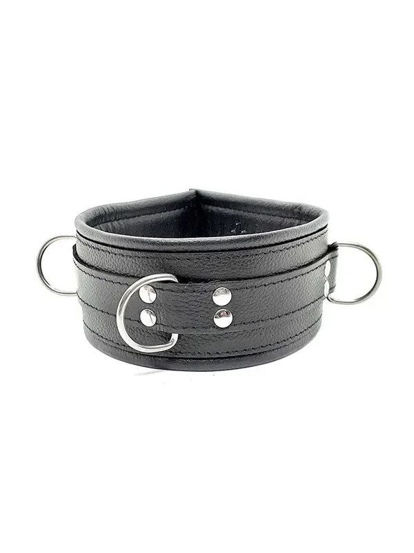 Black Label Leather Vampire Collar With Spikes Halsband, schwarz