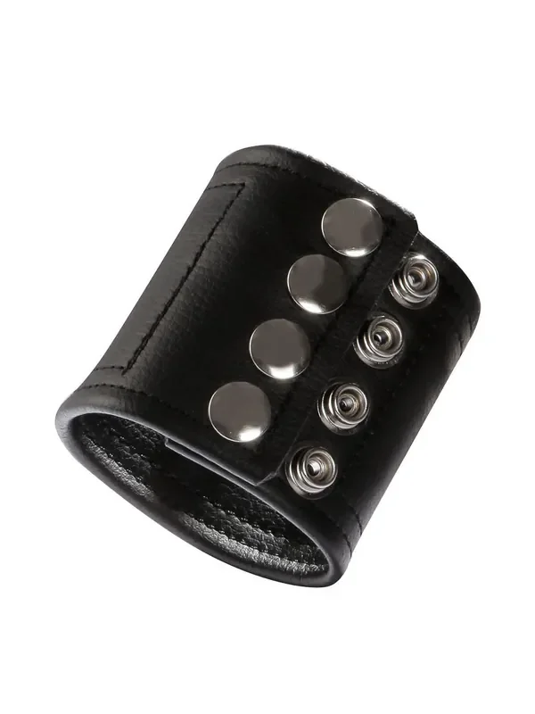 Black Label Leather Zip Wrist Wallet Lederarmband mit Innenfach, schwarz