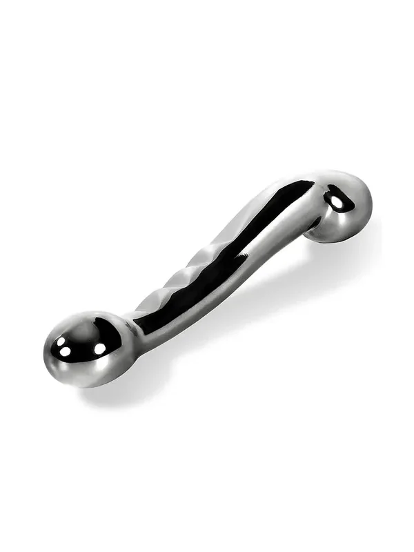 Black Label Stainless Steel Elegant G-Spot Dildo Edelstahl-Dildo
