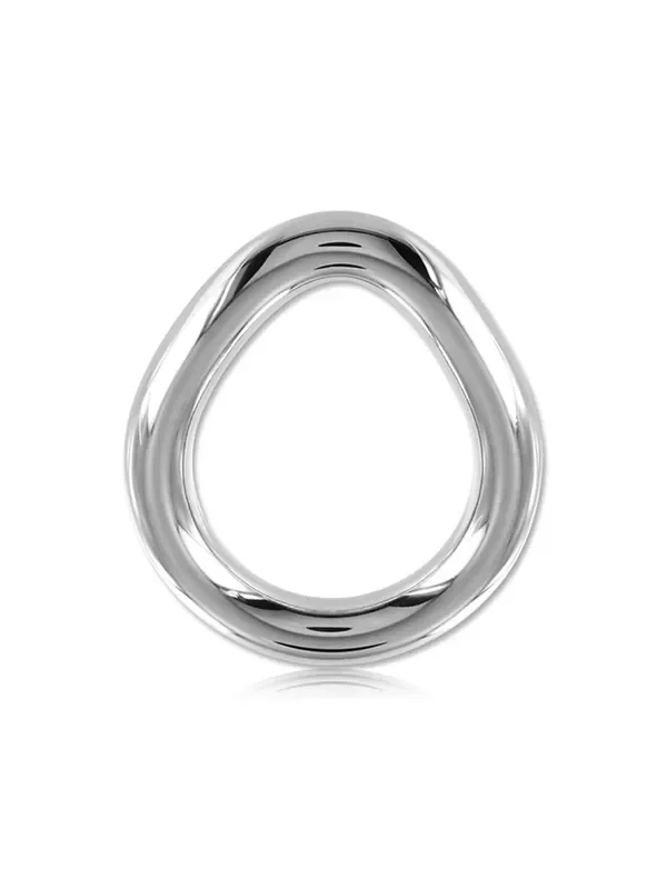 Black Label Stainless Steel Flared Cock Ring Edelstahl-Penisring