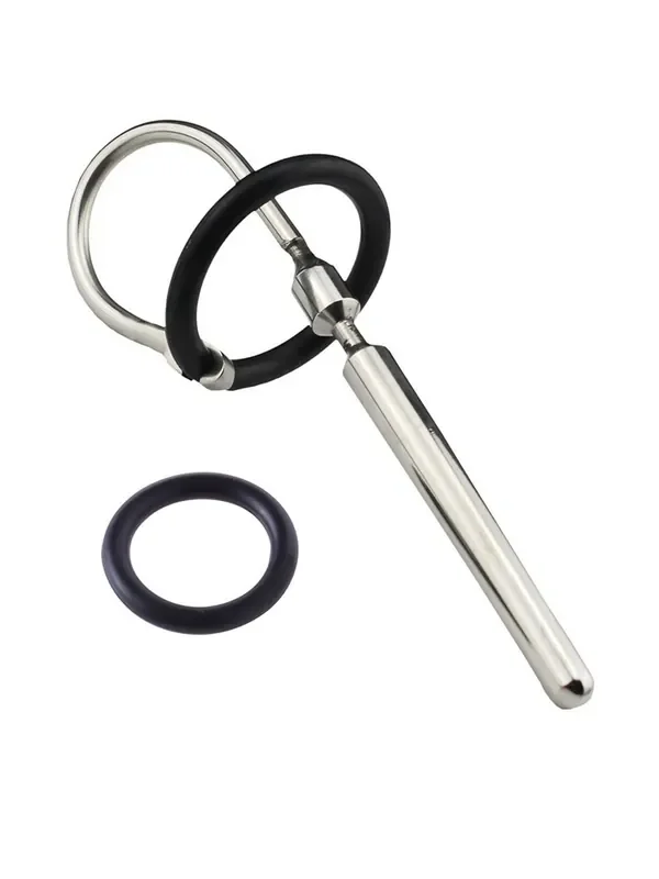 Black Label Stainless Steel Urethral Stretcher Plan Edelstahl-Dilator mit Eichelring