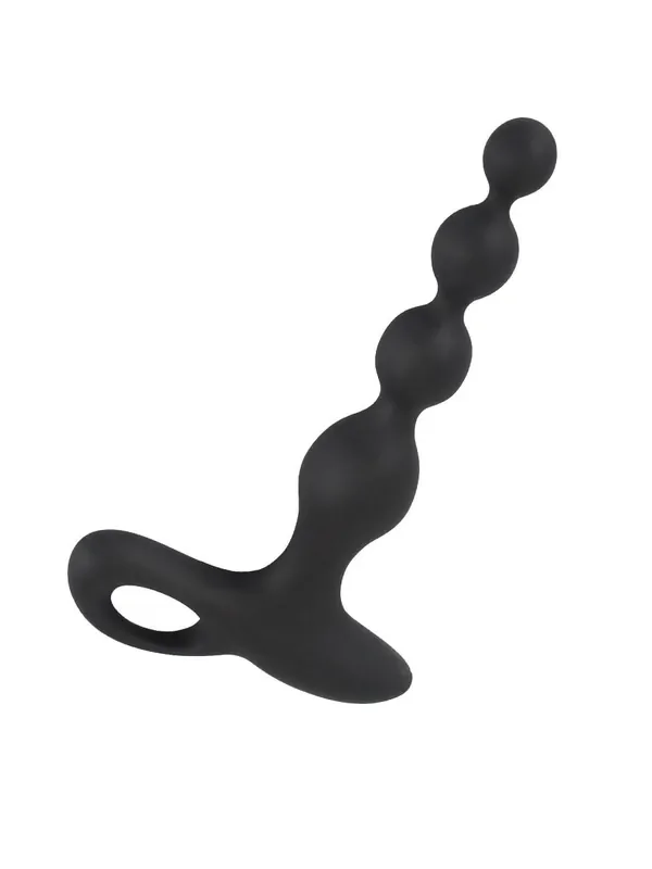 Black Velvets Recharable Anal Beads Analvibrator, schwarz