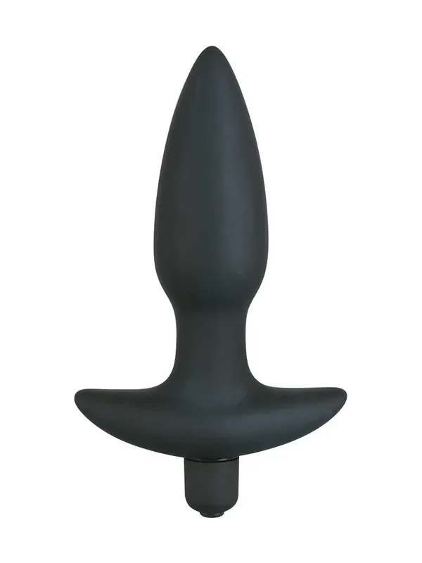 Black Velvets Vibrating Medium Vibro-Analplug, schwarz