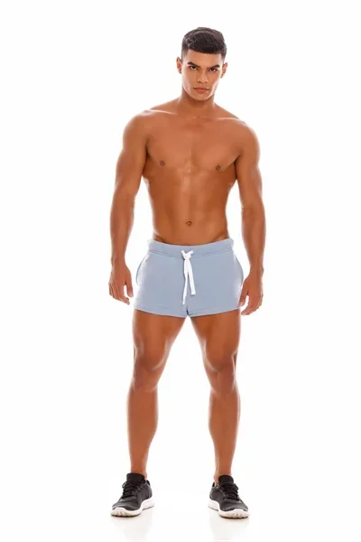 Blaue Mini Shorts