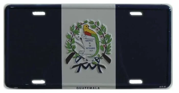 Blechschild Guatemala