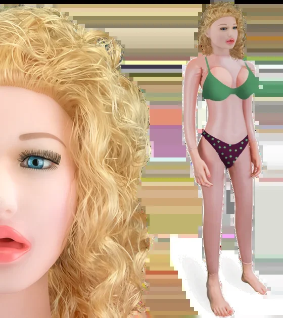 Blond gelockte lebensechte Liebespuppe Lorie