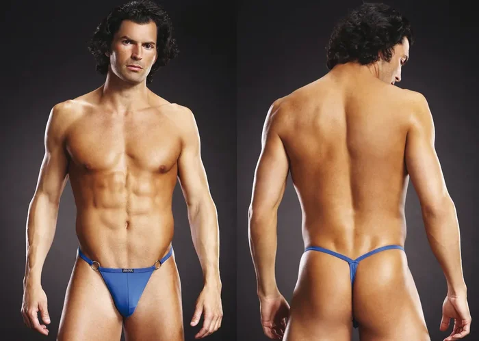 BLUE LINE Microfaser V-String + Metallringe