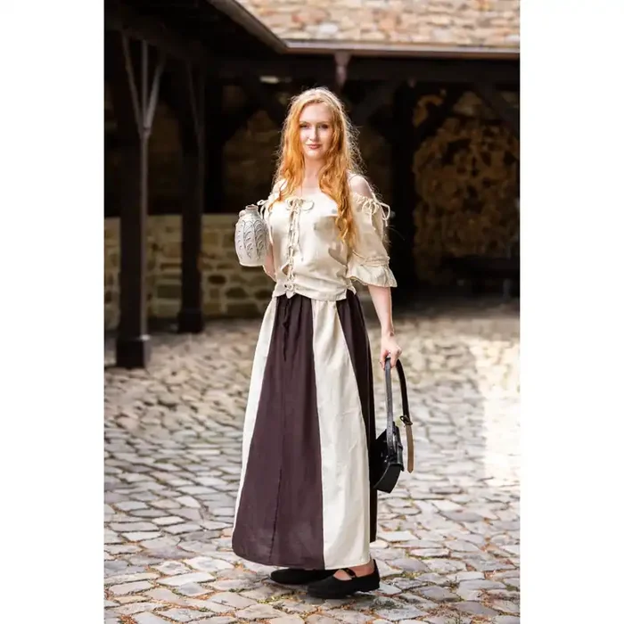 Bluse mit durchgehender Schnürung