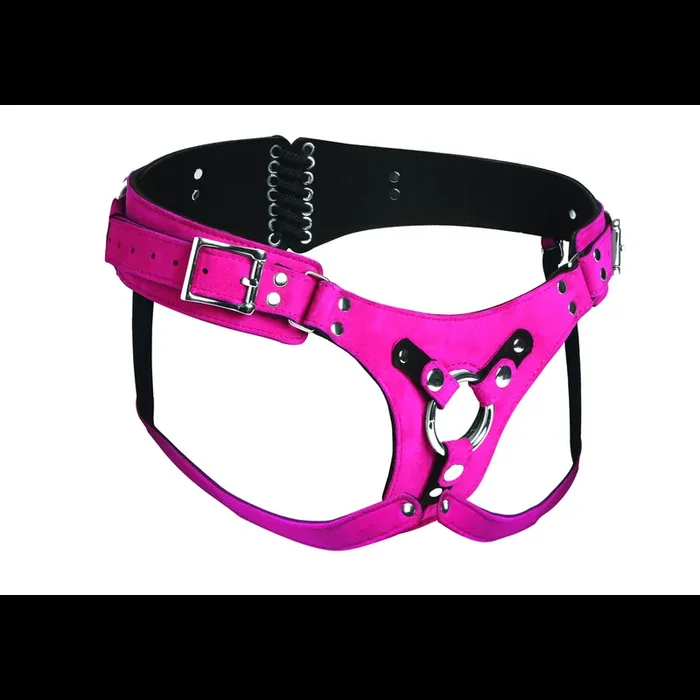 Bodice Deluxe – Leather Corset Harness – Purple