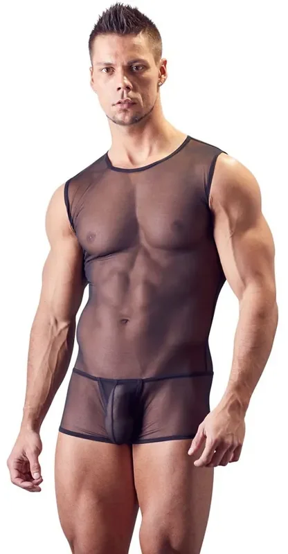 Body aus transparentem Powernet
