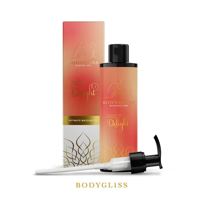 BodyGliss – Massageöl und Gleitmittel in 1 Erdbeere & Champagner – 150 ml