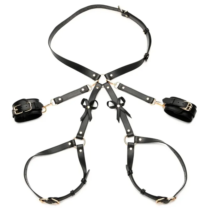Bondage Harness with Bows – M/L – Black
