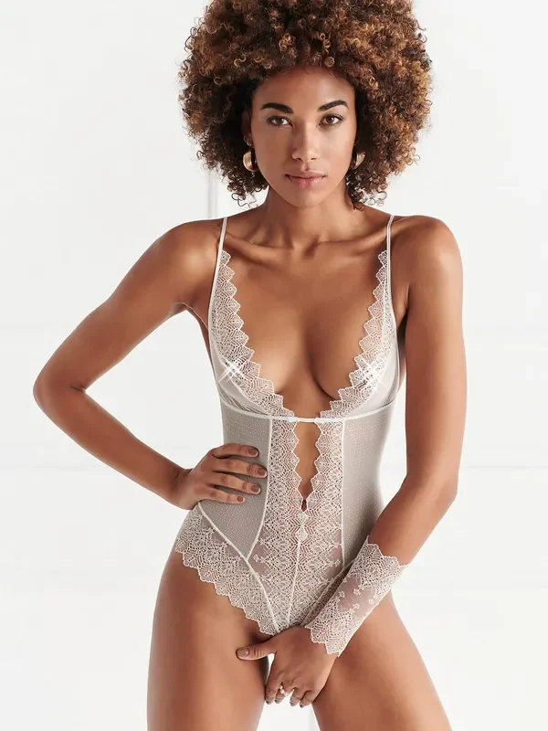 Bracli Geneva Spitzen-Body 1-reihig, ivory