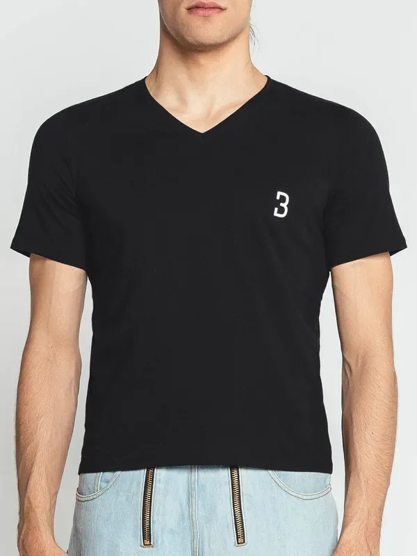 Bracq Basic Range V-Neck-Shirt, schwarz