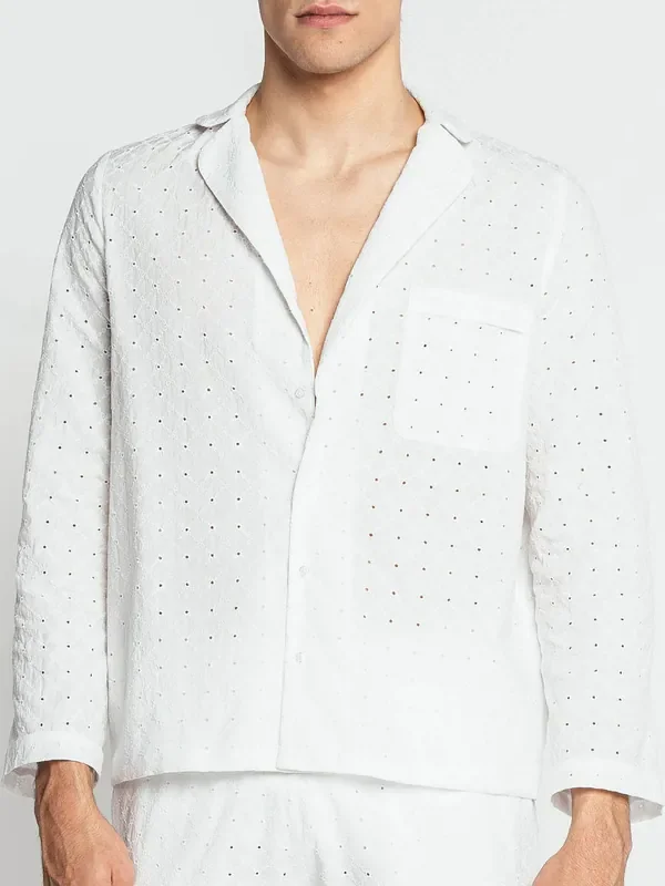 Bracq Paco Pyjama-Jacke, weiß