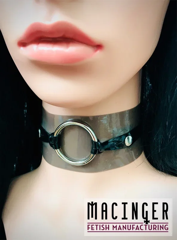 Breites Halsband mit großem O-Ring ‚Cross‘ – MACINGER