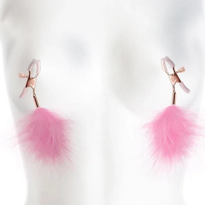 BRIGADE MONDAINE Pinces à tétons Plume Rose