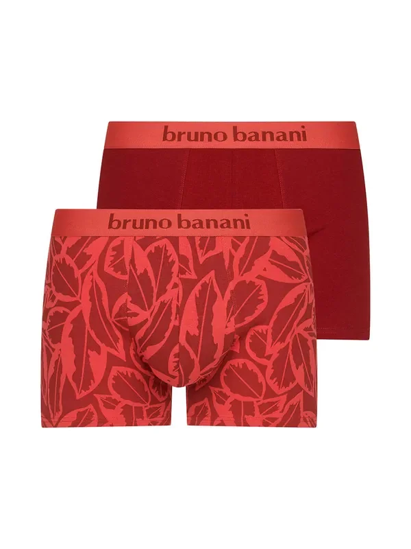 Bruno Banani Calathea Short 2er Pack, weinrot/rostrot