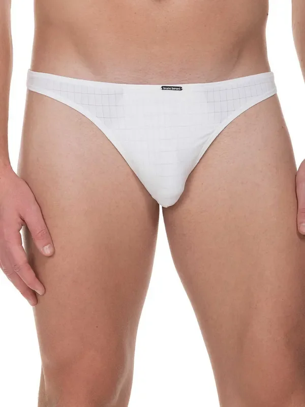 Bruno Banani Check Line 2.0 String, weiß