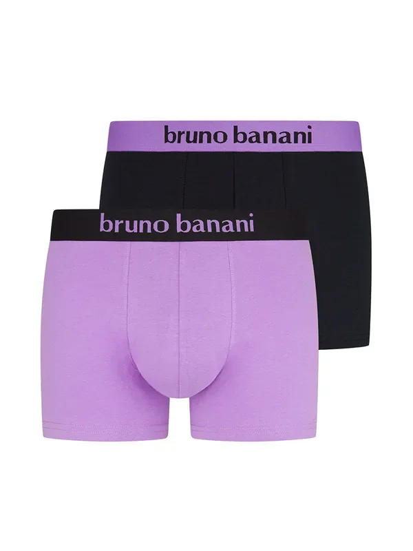 Bruno Banani Flowing Short 2er Pack, lavendel/schwarz