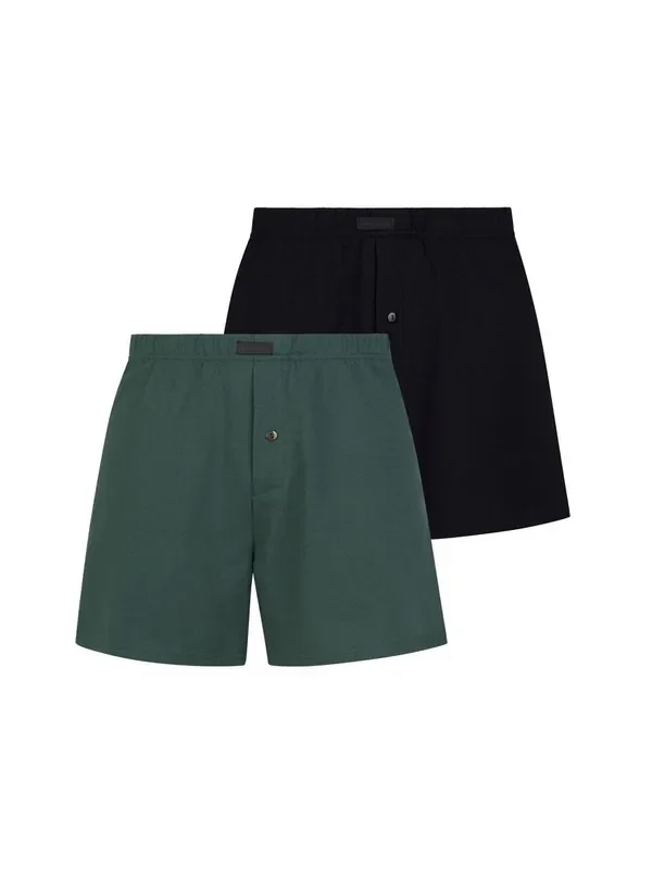 Bruno Banani Loose Fit Boxershorts 2er Pack, tannengrün/schwarz
