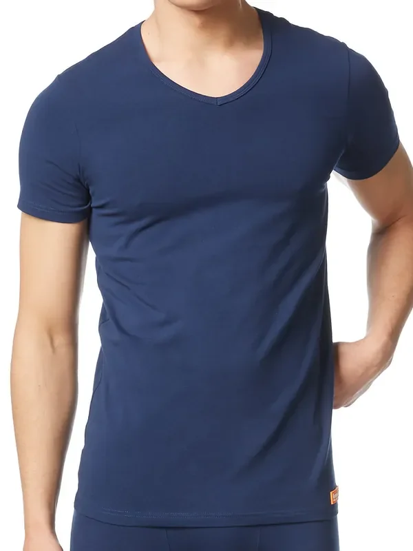Bruno Banani Warm Up V-Neck-Shirt, marine