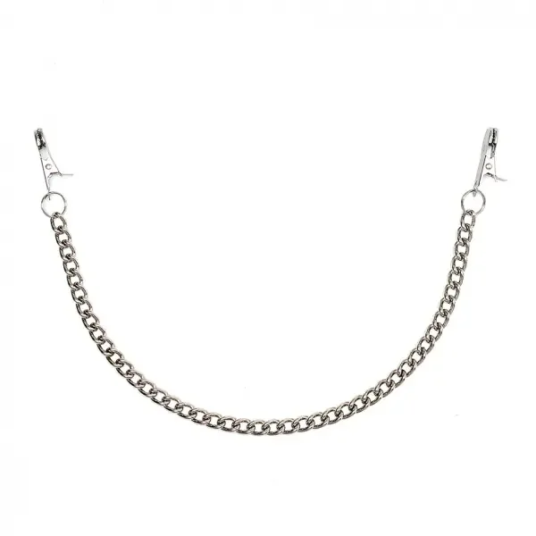 Brustklammern silber mit Kette