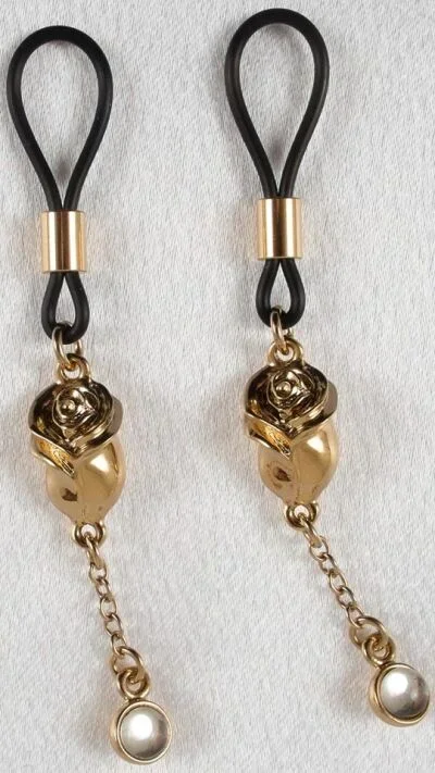 Brustschmuck Liebesrosen Gold