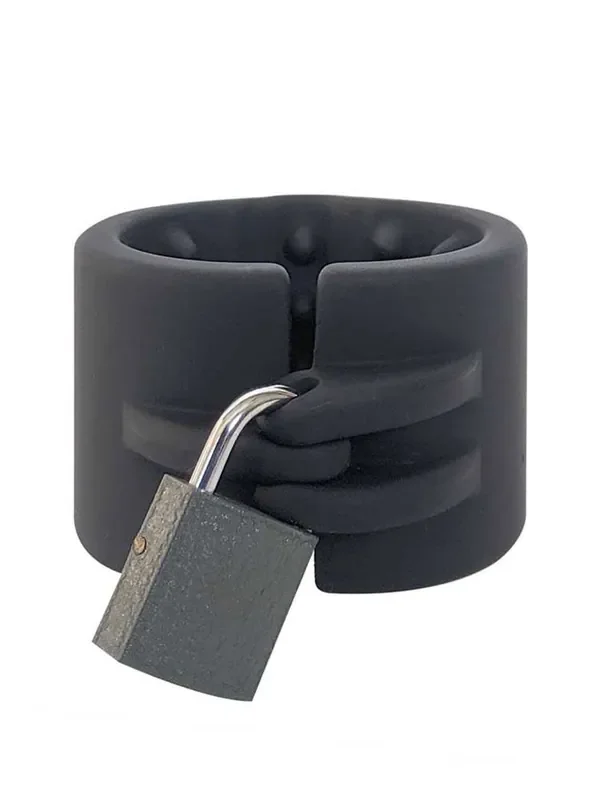 BRUTUS Cruncher Silikon-Hodenstretcher, schwarz
