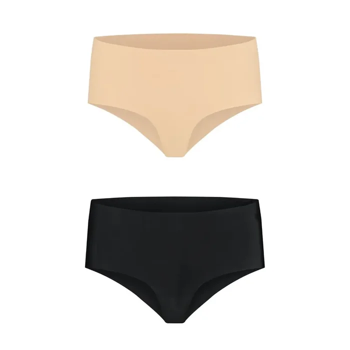 Bye Bra – Invisible High Brief Nude + Black S