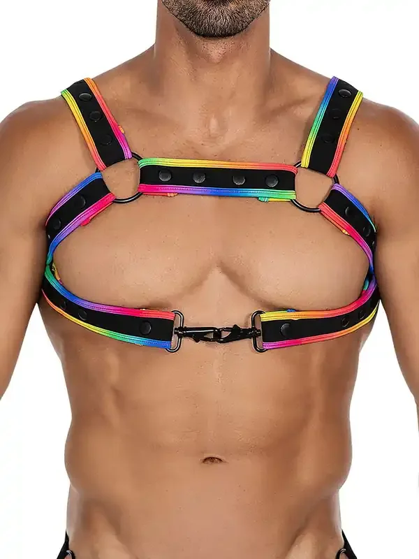 C4M H4RNESS Neopren-Harness, schwarz/bunt