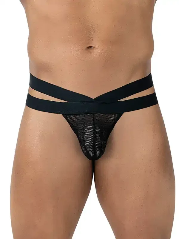 C4M R4VAGE Netz-String, schwarz