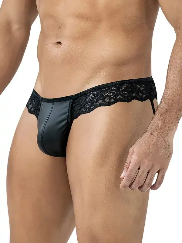 C4M R4VAGE Spitzen-Jock, schwarz