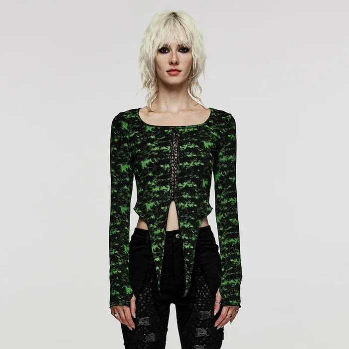 Casual Longsleeve mit abstraktem Marmor-Muster