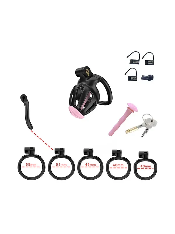 Cellmate Centurion Chastity Cage Peniskäfig, schwarz/rosa