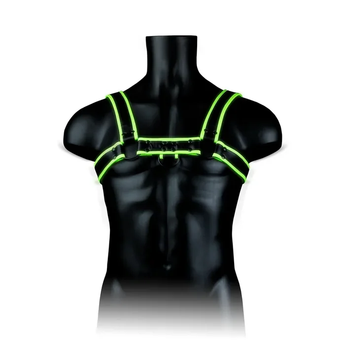 Chest Bulldog Harness – Glow in the Dark – S/M
