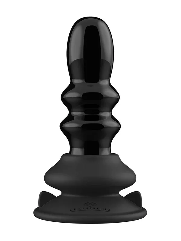 Chrystalino Ribbly: Glas-Vibrator, schwarz