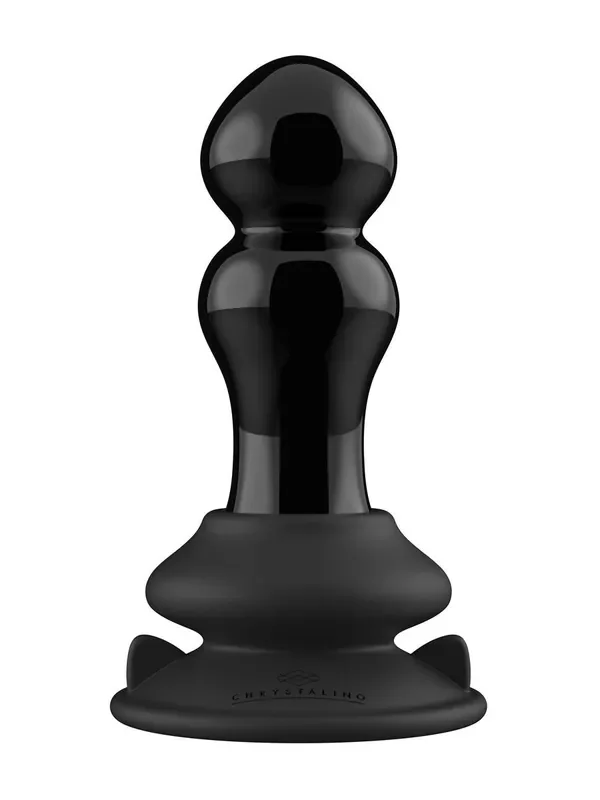 Chrystalino Rimly Glas-Vibrator, schwarz