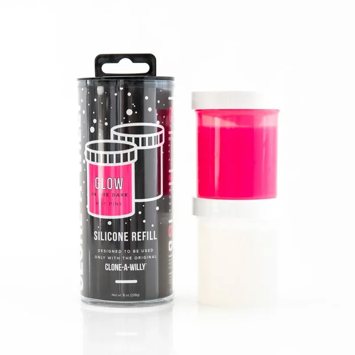 Clone-A-Willy – Nachfüllpackung Glow in the Dark Hot Pink Silicone
