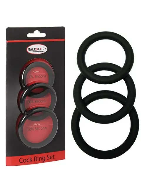 Cock Ring Set (Ø 4 cm, 4,5 cm, 5 cm) Penisring