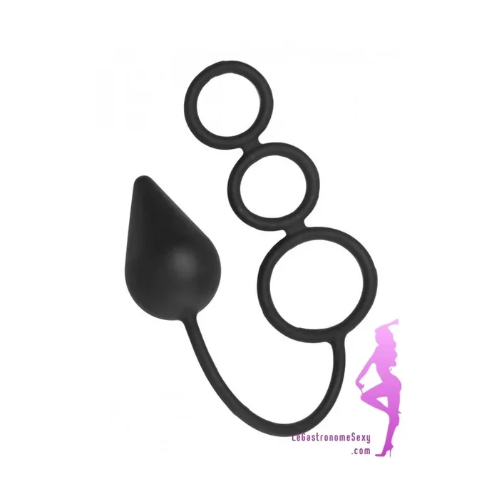 CockRing mit Anal-Plug aus Silikon