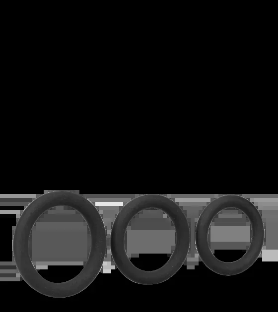 Cockring-Set aus medizinischem Silikon 3-teilig Zoom