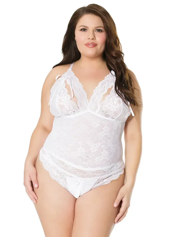 Coquette Ouvert-Body, weiß