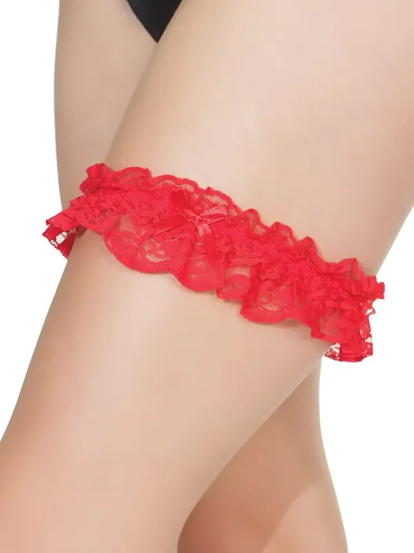 Coquette Strumpfband, rot