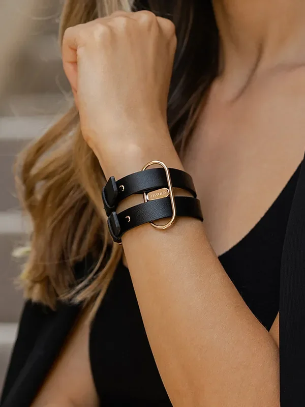 Crave ICON Cuffs Handfesseln, schwarz/roségold