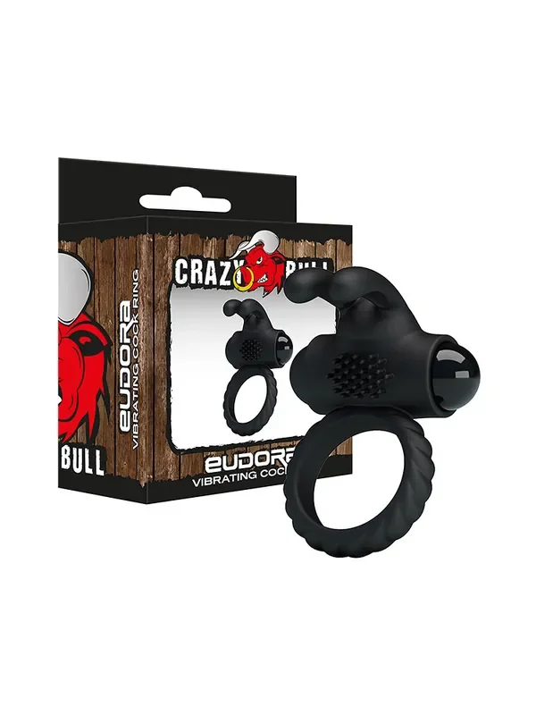 Crazy Bull Eudora Vibro Penisring, schwarz