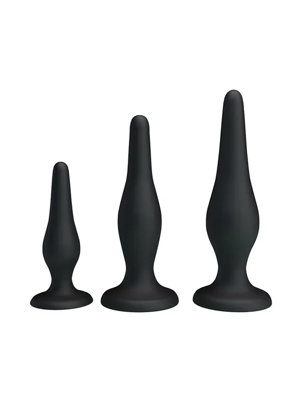Crazy Bull Star Brothers: Analplug-Set, schwarz