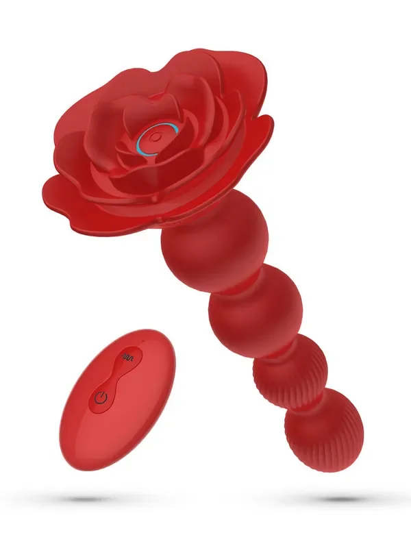 Crushious Rosaline Rotierender Vibro-Analplug, rot